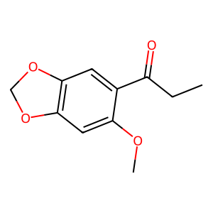 Structure of 2-methoxy-4,5-methylenedioxypropiophenone