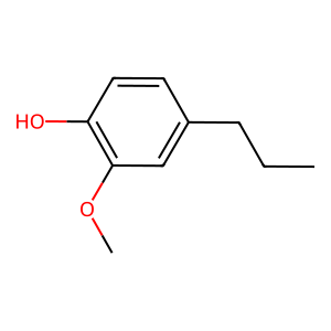 Structure of 2-methoxy-4-propylphenol