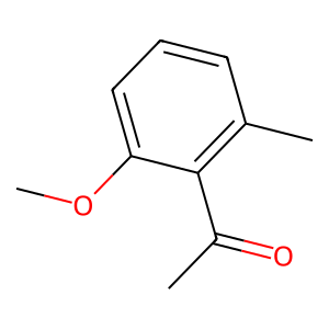Structure of 2-methoxy-6-methylacetophenone