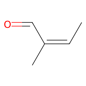 Structure of 2-methyl-2-butenal