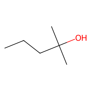 Structure of 2-methyl-2-pentanol