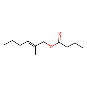 Structure of 2-methyl-3-hexenyl butyrate