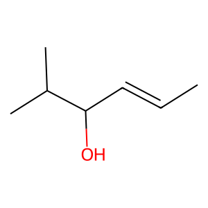 Structure of 2-methyl-4-hexen-3-ol