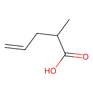 Structure of 2-methyl-4-pentenoic acid