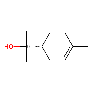 Structure of (+)-alpha-terpineol