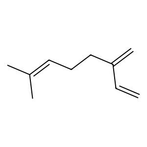 Structure of 2-methyl-6-methylene-octa-1,7-diene-3-ol