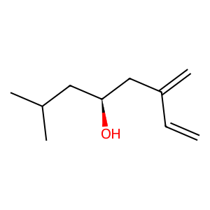 Structure of 2-methyl-6-methylenems 1,7-octadiene