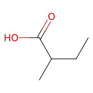 Structure of 2-methylbutanoic acid