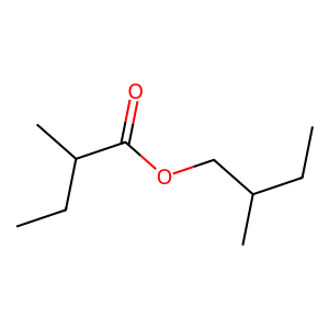 Structure of 2-methylbutyl 2-methylbutyrate