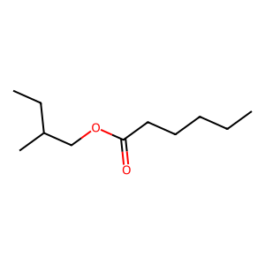 Structure of 2-methylbutyl hexanoate