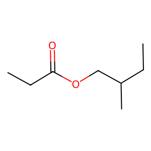 Structure of 2-methylbutyl propionate
