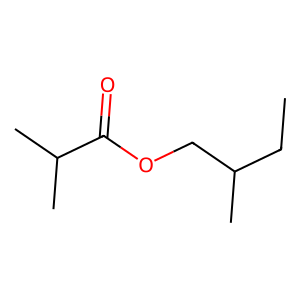 Structure of 2-methylbutylisobutyrate