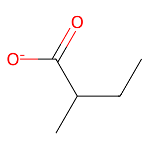 Structure of 2-methylbutyrate