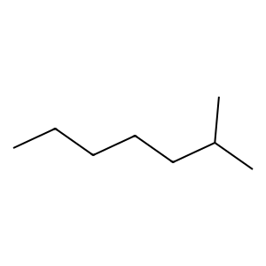 Structure of 2-methylheptane