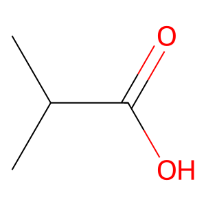 Structure of 2-methylpropanoic acid