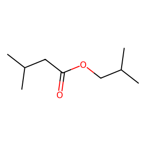 Structure of 2-methylpropyl 3-methylbutanoate