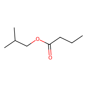 Structure of 2-methylpropyl butanoate