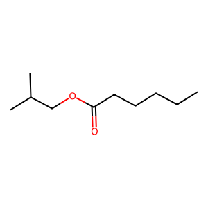 Structure of 2-methylpropyl hexanoate