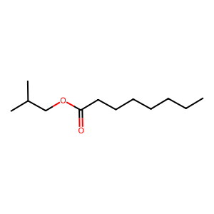 Structure of 2-methylpropyl octanoate