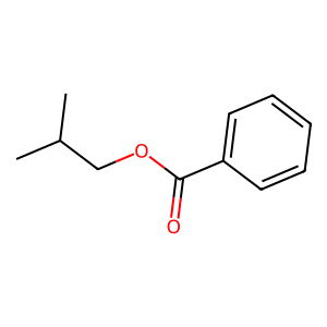 Structure of 2-methylpropylliexanoate