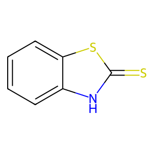 Structure of 2-methyltiobenzotiazol