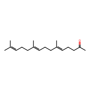 Structure of (5e,9e)-farnesyl acetone