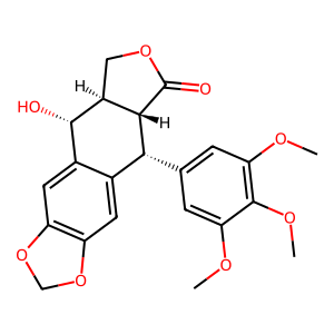 Structure of (5r,5ar,8ar,9r)-5-hydroxy-9-(3,4,5-trimethoxyphenyl)-5a,6,8a,9-tetrahydro-5h-[2]benzofuro[5,6-f][1,3]benzodioxol-8-one