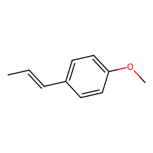Structure of (e) anethol