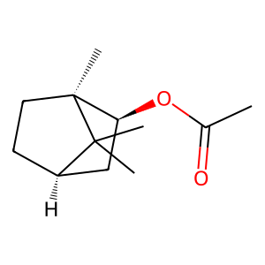 Structure of (+)-borneol acetate