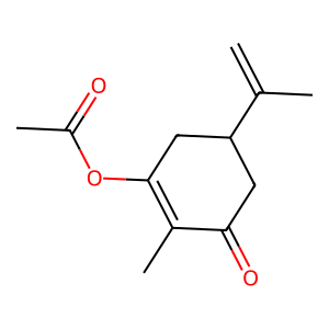 Structure of (+)-carvone acetate