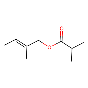 Structure of (e)-2-methyl-2-butenyl isobutyrate