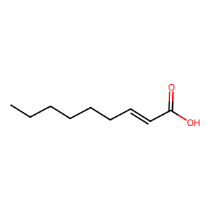 Structure of (e)-2-nonenoic acid