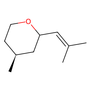 Structure of (+)-rose oxide