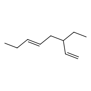 Structure of (e)-3-ethyl-1,5-octadiene