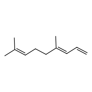 Structure of (e)-4,8-dimethylnona-1,3,7-triene