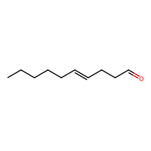 Structure of (e)-4-decenal