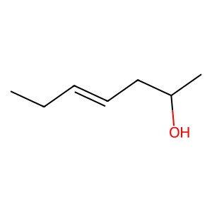 Structure of (e)-4-hepten-2-ol