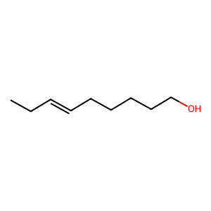 Structure of (e)-6-nonenol