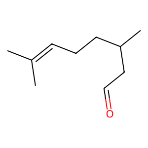 Structure of (+/-)-citronellal