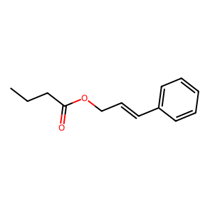 Structure of (e)-cinnamyl butyrate