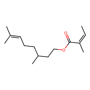 Structure of (e)-citronellyl tiglate