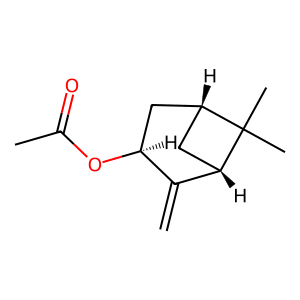 Structure of (- )-trans-pinocarvyl acetate