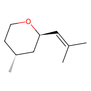 Structure of (e)-rose oxide