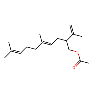 Structure of (e)-sesquilavandulyl acetate