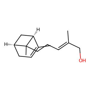 Structure of (e)-trans-bergamota-2,12-dien-14-ol