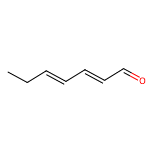 Structure of (e,e)-2-4-heptadienal
