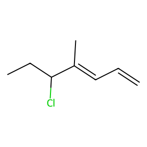 Structure of (e,e)-5-chloro-4-methyl-2,4-heptadiene