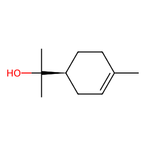 Structure of (-)-alpha-terpineol