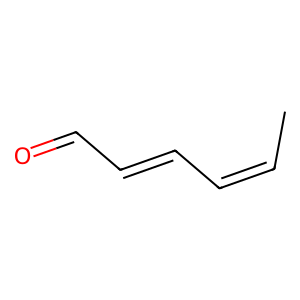 Structure of (e,z)-2,4-hexadienal
