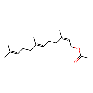Structure of (z e)-farnesyl acetate